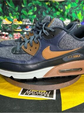 Nike Air Max 90 Wool Thunder Blue Size 11.5M
